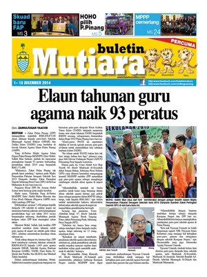 cover image of Buletin Mutiara 1-15 Dec 2014